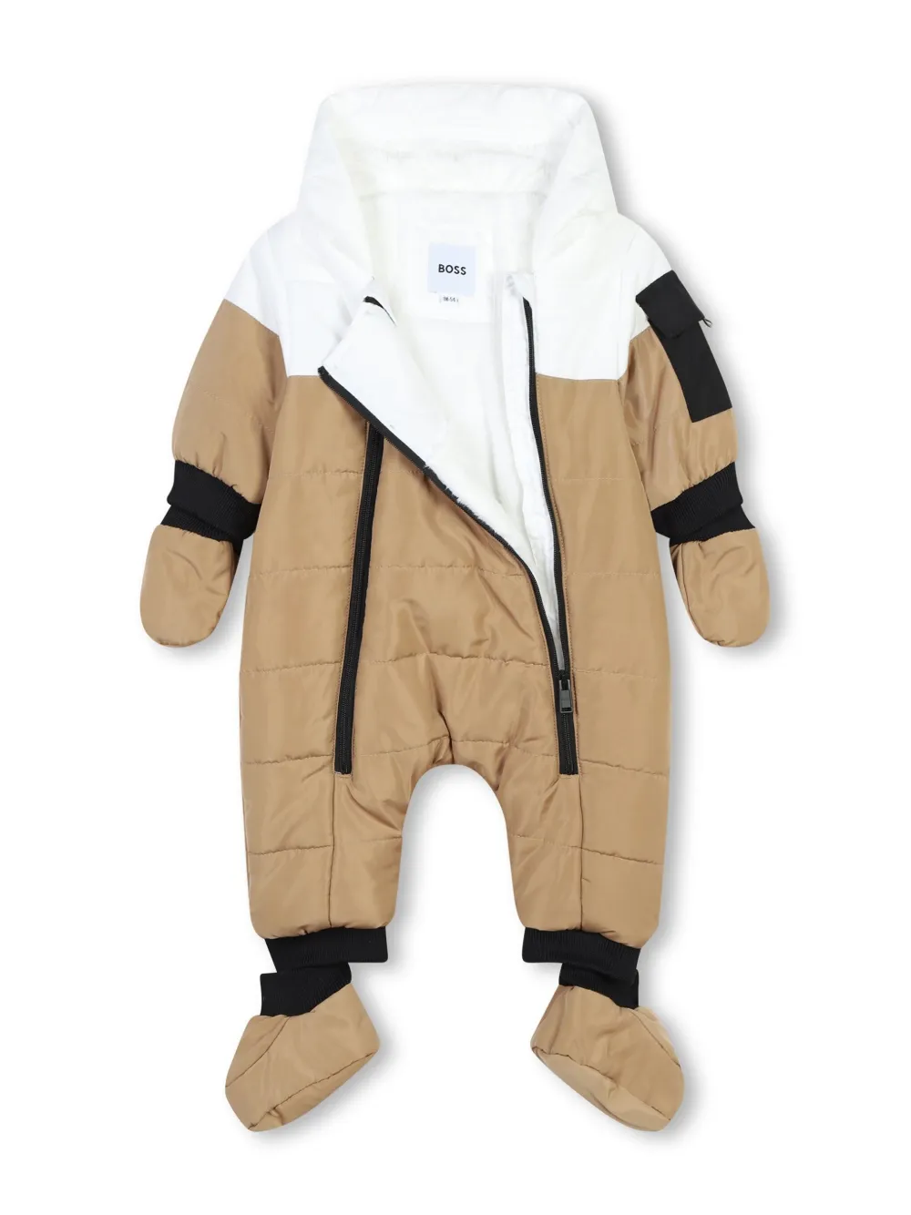 BOSS Kidswear Skipak met logoprint Beige