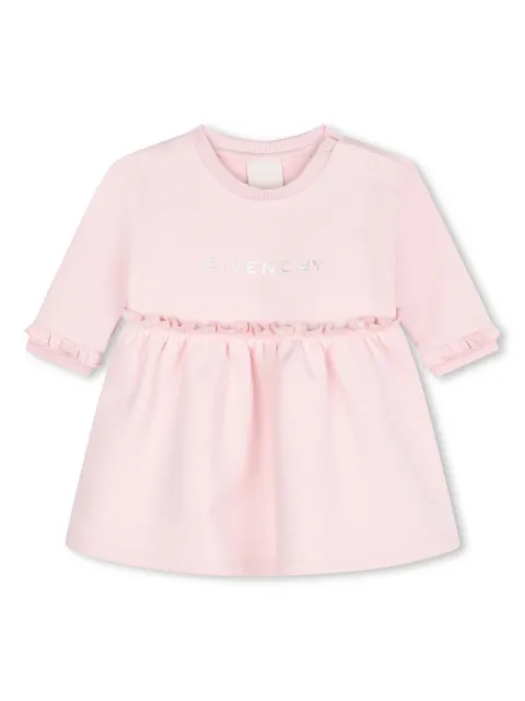 Givenchy Kids logo-print long-sleeved dress