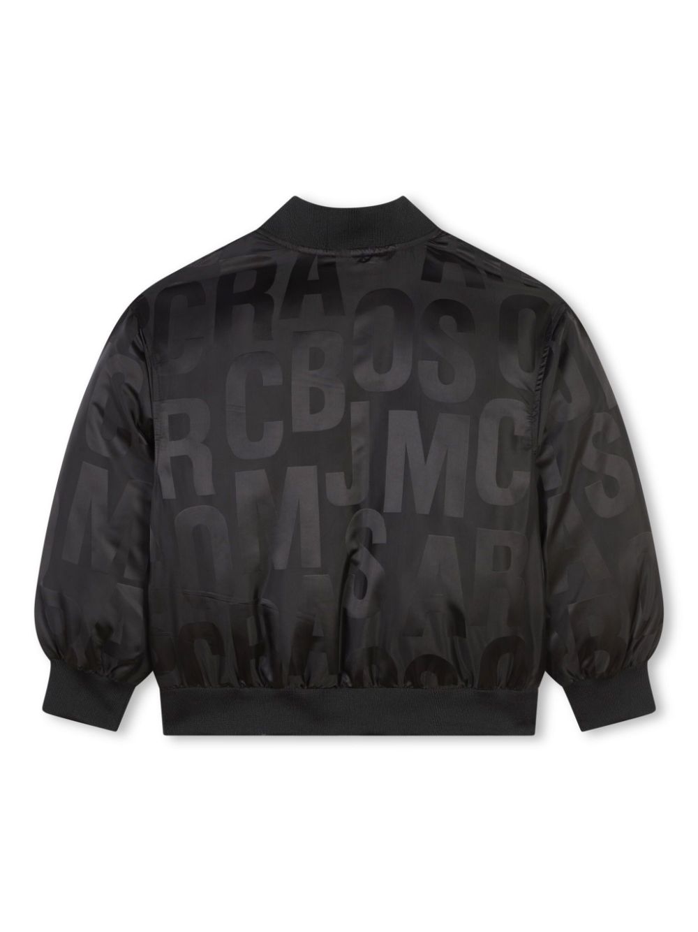 Marc Jacobs Kids logo-jacquard bomber jacket - Zwart