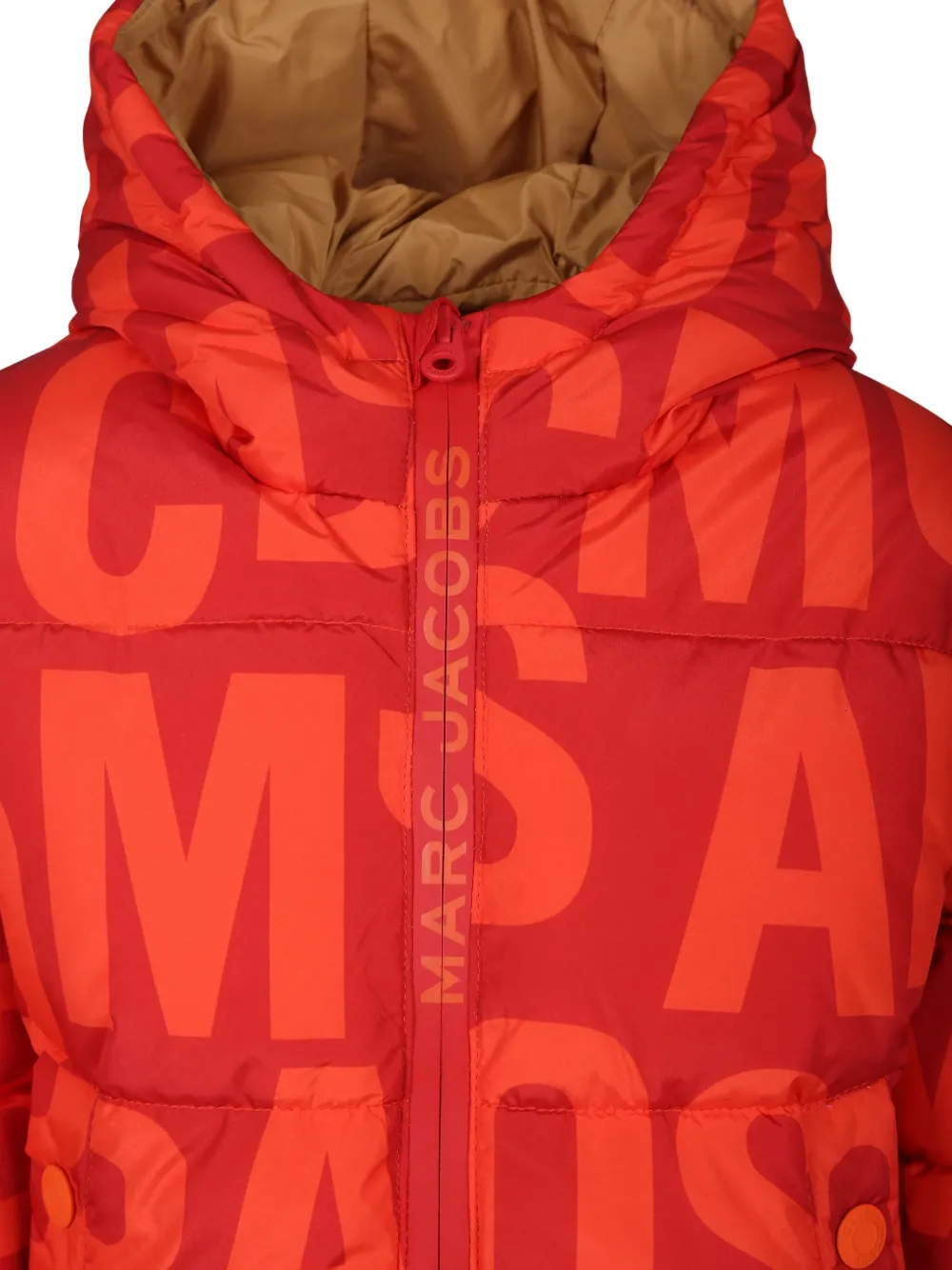 Marc Jacobs Kids Donsjack met logoprint Rood
