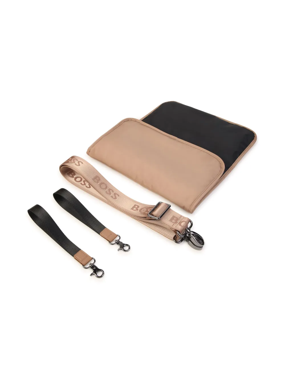 BOSS Kidswear Luiertas met logopatch Beige