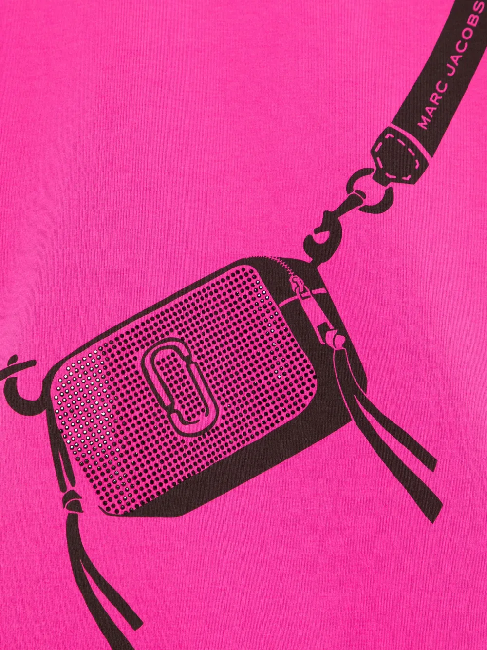 Marc Jacobs Kids T-shirt met trompe l'oeil print Zwart