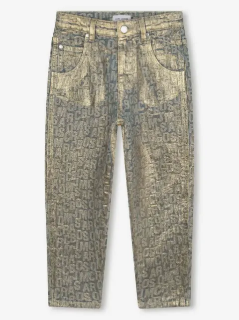 Marc Jacobs Kids jeans med slitageeffekt og heldækkende logo