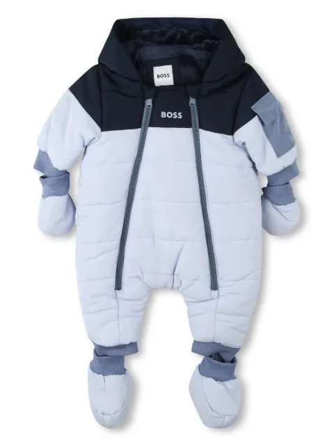 BOSS Kidswear printed padded snowsuit