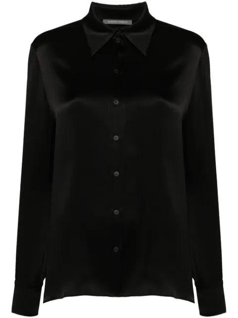 Alberta Ferretti long-sleeves satin shirt