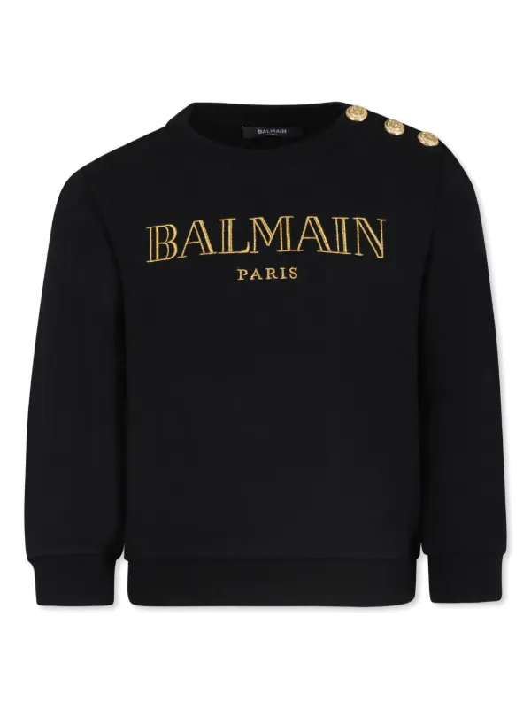 BALMAIN 黒　ゴールドロゴ　スウェット　S 24219964_54220347_600.jpg