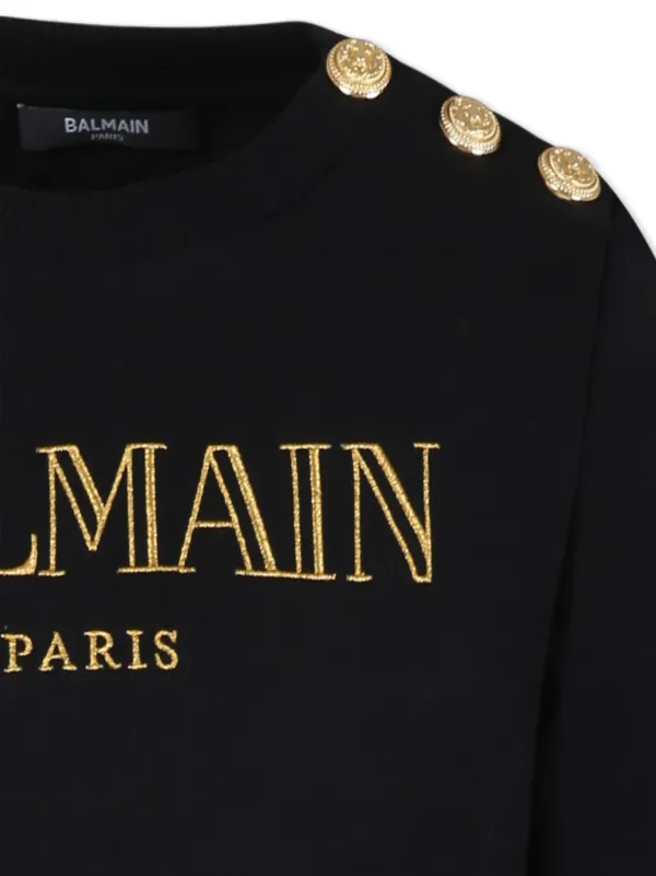 Balmain Kids logo-embroidered Sweatshirt Black FARFETCH UZ
