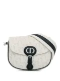 Christian Dior Pre-Owned 2021 Medium Perforated Calfskin Oblique Bobby Flap crossbody bag - White