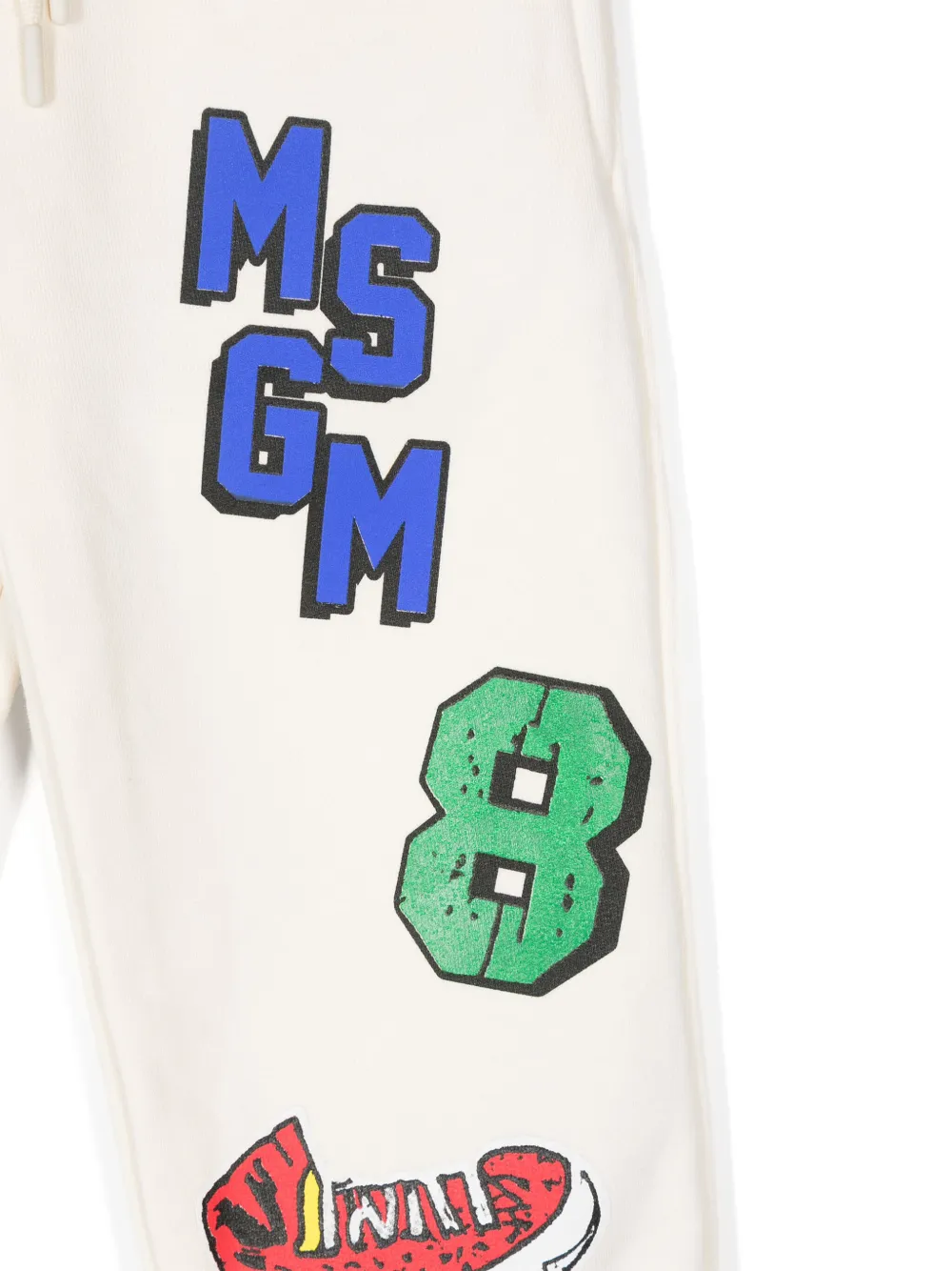 MSGM Kids Broek met toelopende pijpen Beige