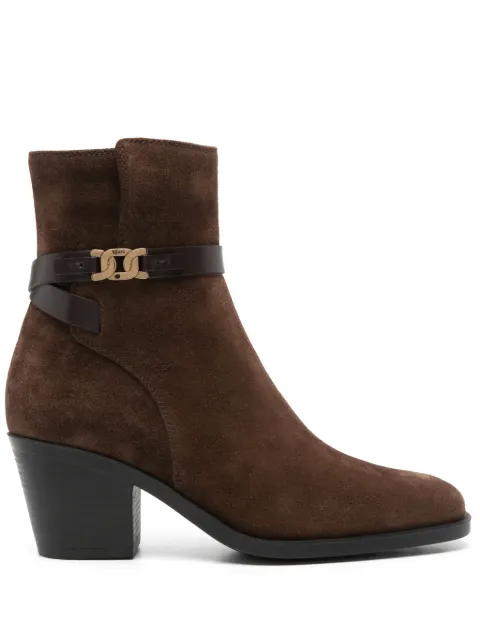 Tod's botines de gamuza con tacón de 70mm