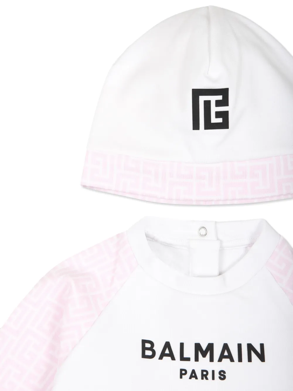BALMAIN LOGO-PRINT COTTON-BLEND PAJAMA SET