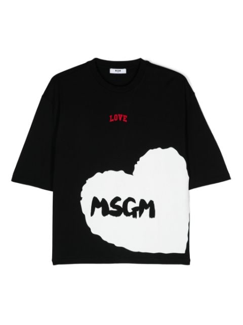 MSGM Kids logo-print cotton T-shirt