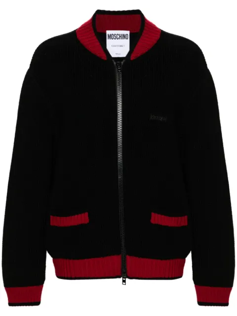 Moschino cárdigan con aplique del logo