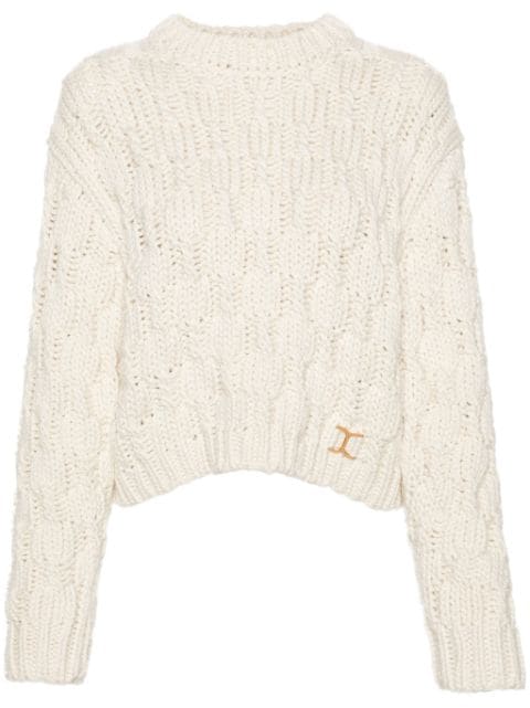 Chloé logo-plaque sweater