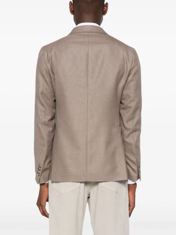 TAGLIATORE テーラードジャケット ブローチ付き Tagliatore ブローチロゴ ジャケット | ブラウン | FARFETCH JP