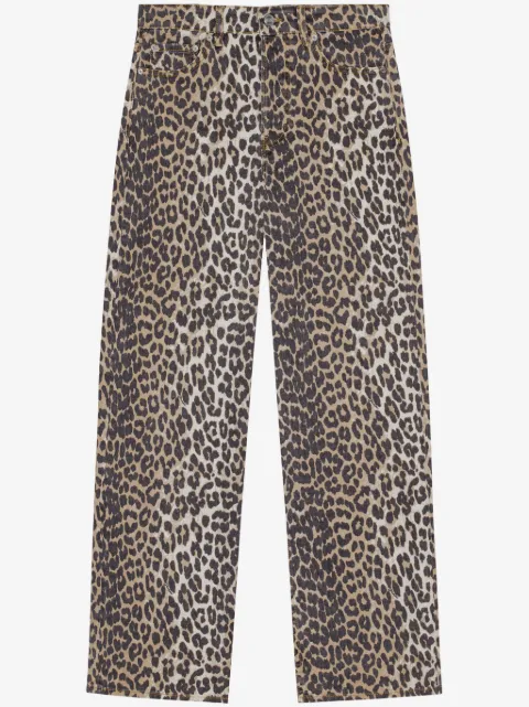 GANNI leopard-print trousers