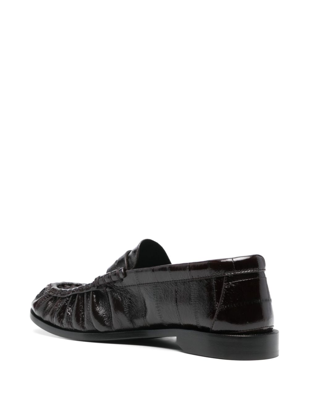 Saint Laurent Cassandre leather loafers Brown