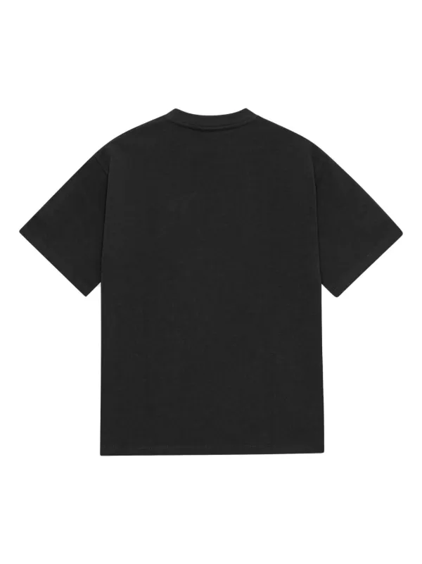 GANNI logo embroidered T shirt Black FARFETCH ZA