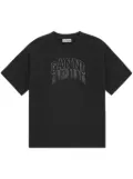GANNI logo-embroidered T-shirt - Black