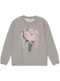 GANNI graphic print jumper - Grey
