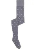 GANNI embroidered-logo socks - Grey