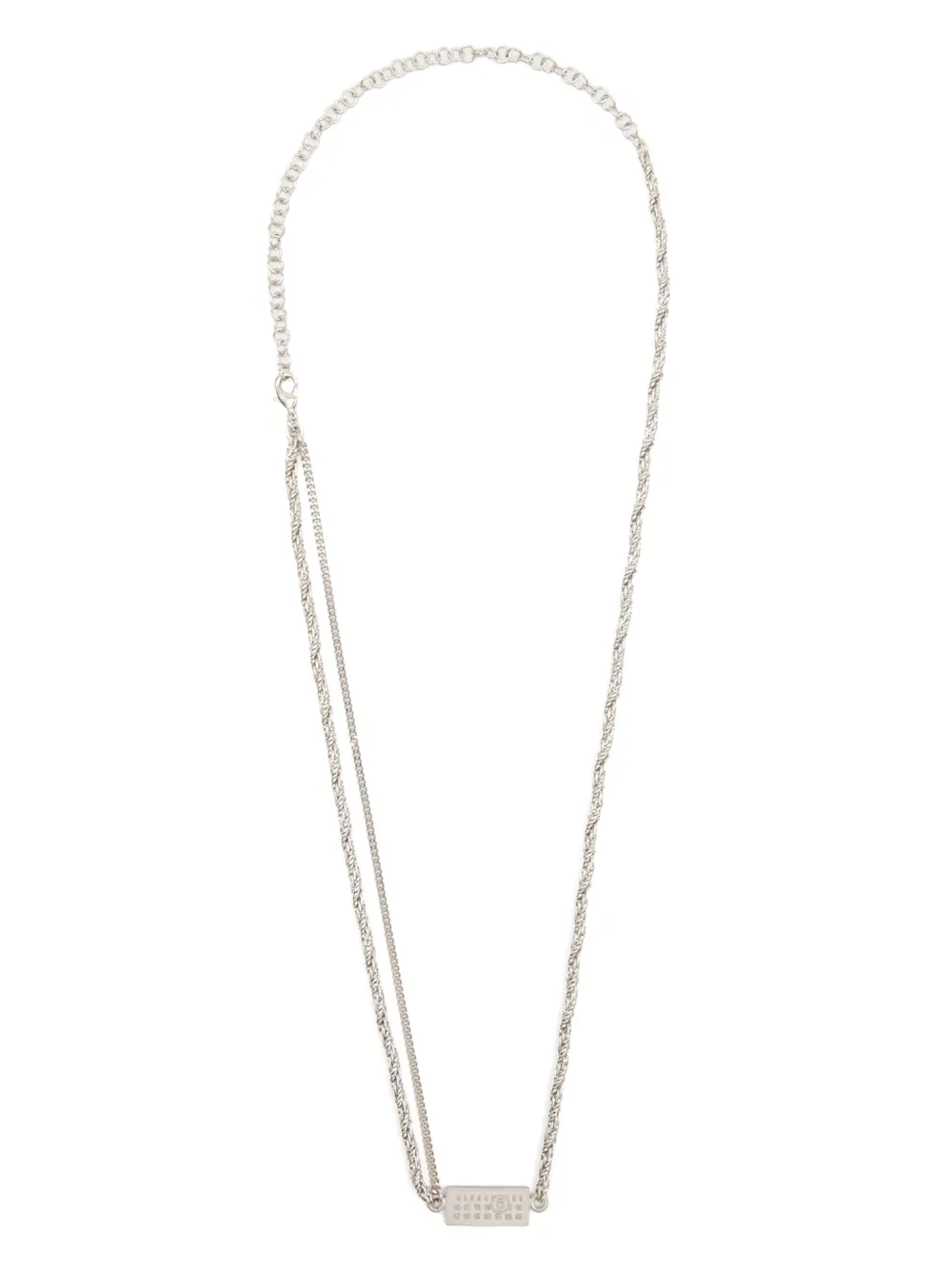 MM6 Maison Margiela logo-detail necklace - Argento