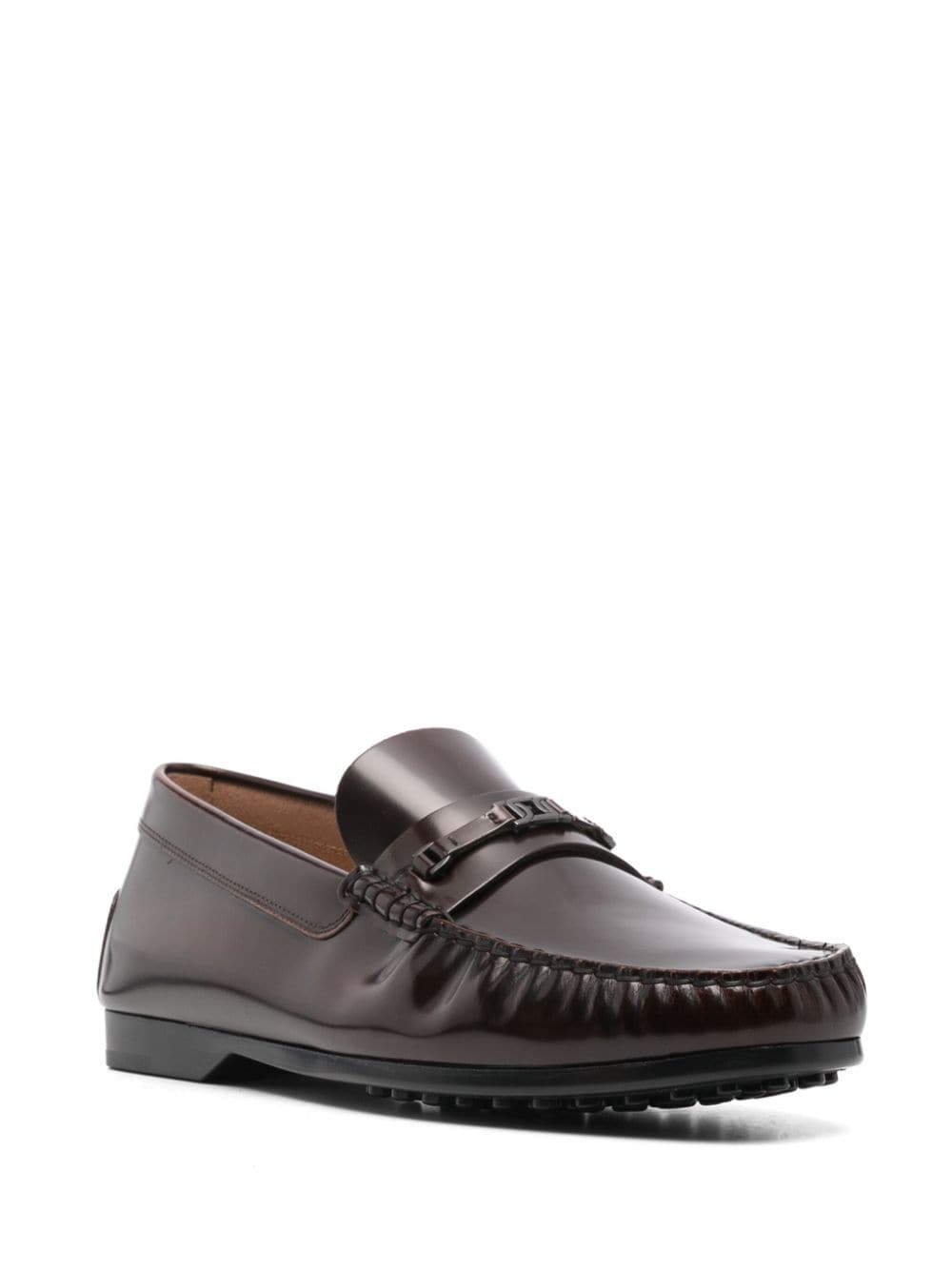 Shop Tod's Kate Loafers In Brown