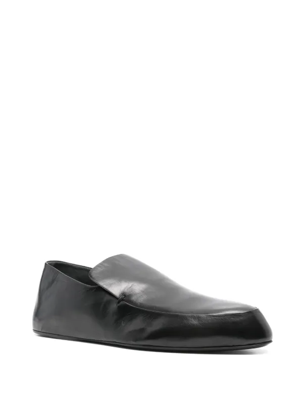 Jil Sander レザーローファー | ブラック | FARFETCH JP