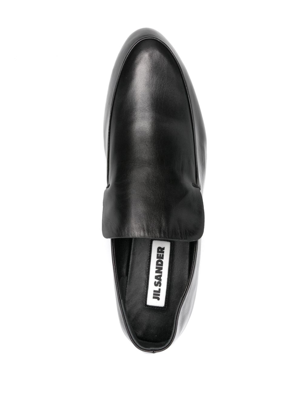 Jil Sander Leren loafers Zwart