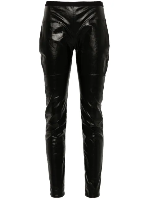 Rick Owens leggins con acabado revestido
