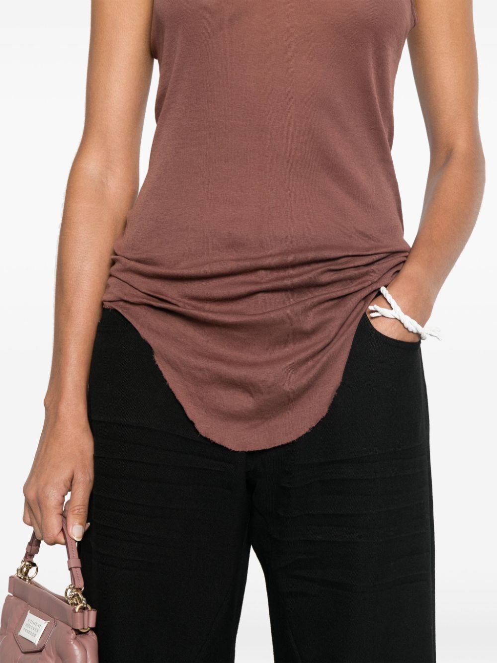 Shop Rick Owens Basic Tank Top In Brown