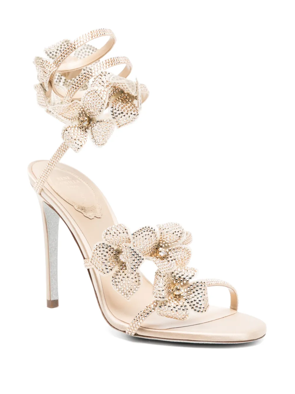 renécaovilla René Caovilla 105 mm Floriane sandalen - Beige