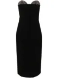 Genny sequin-detailed strapless midi dress - Black