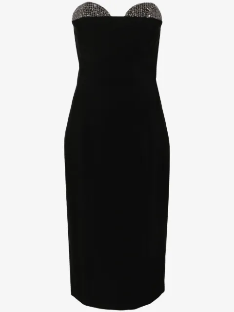 Genny vestido midi con diseño strapless y lentejuelas