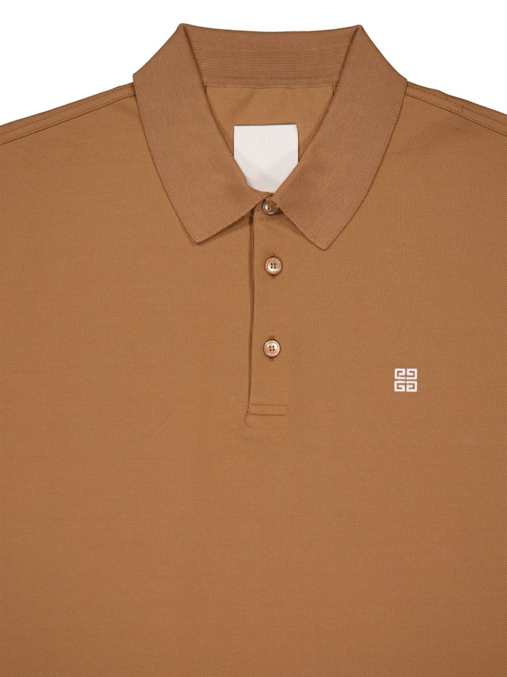 Shop Givenchy 4g-embroidered Polo Shirt In Neutrals