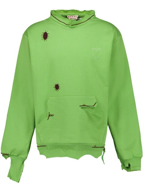 Marni embroidered distressed sweatshirt Men