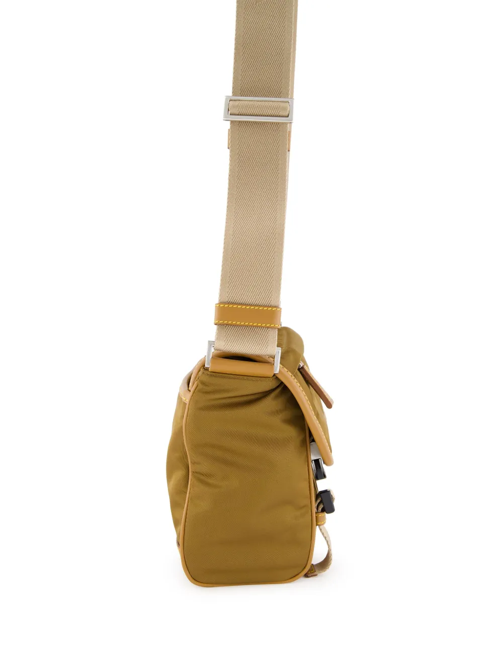 Prada Schoudertas van gerecycled nylon Beige