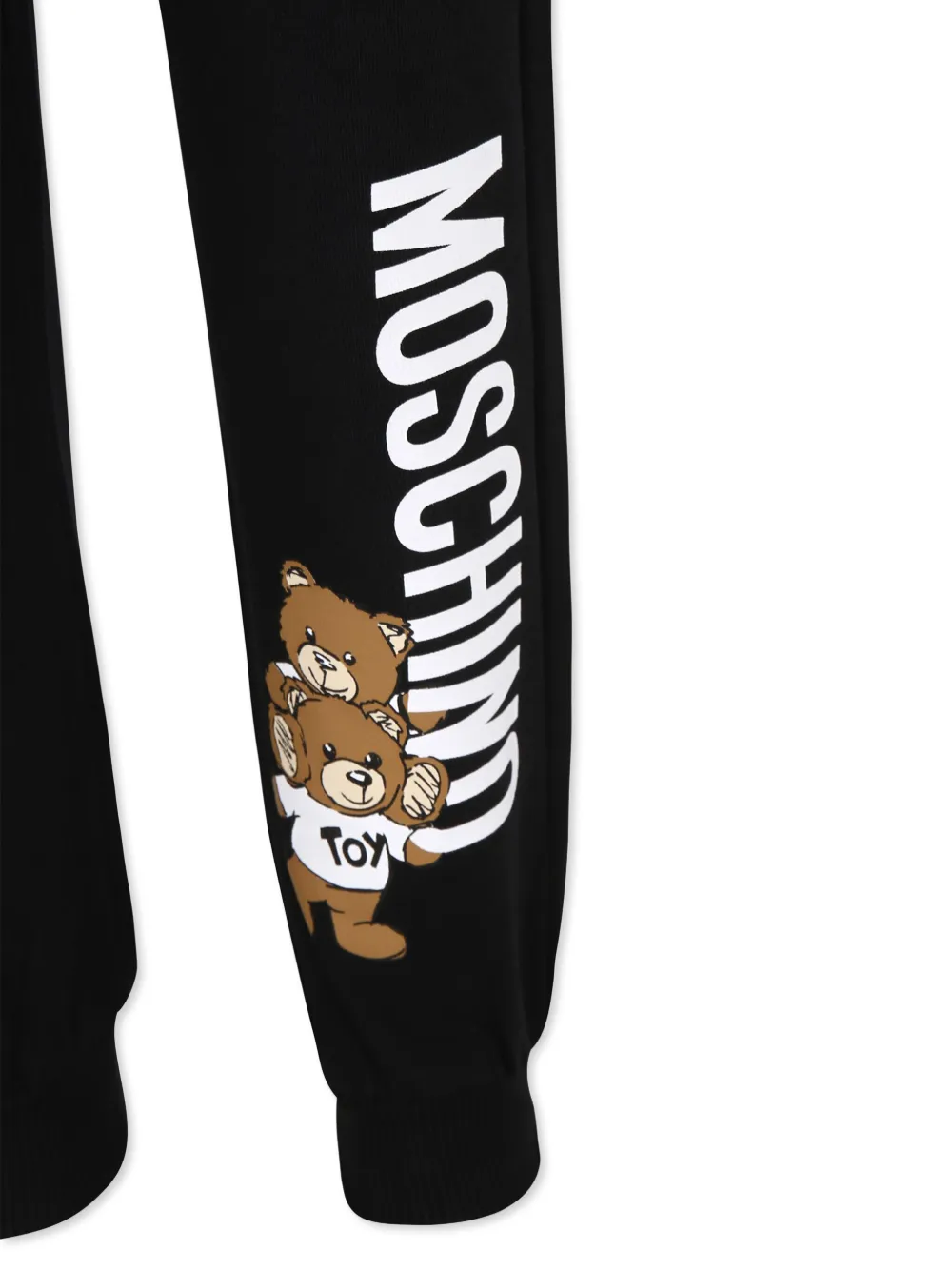 Moschino Kids Trainingsbroek met teddybeerprint Zwart
