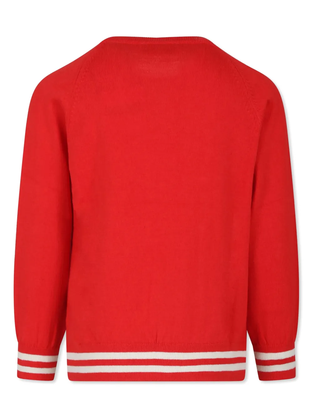 Moschino Kids intarsia-knit logo jumper - Rood