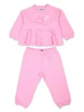 Moschino Kids Teddy Bear-print cotton trouser sets - Pink