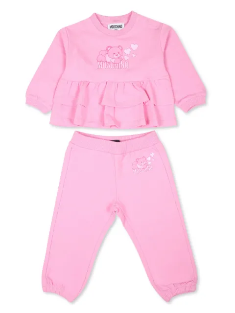 Moschino Kids Teddy Bear-print cotton trouser sets