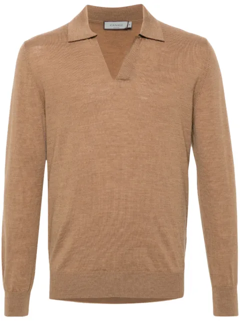 Canali merino wool polo shirt