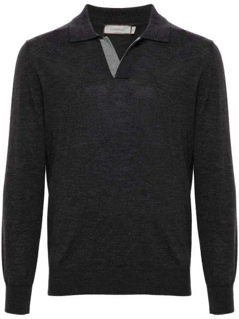Canali merino wool polo shirt