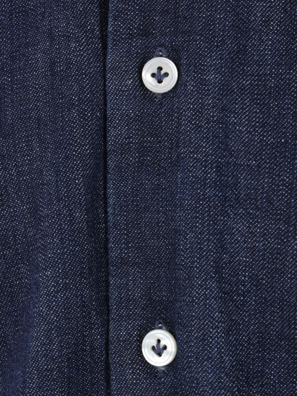 Shop Lardini Denim Shirt In Blue