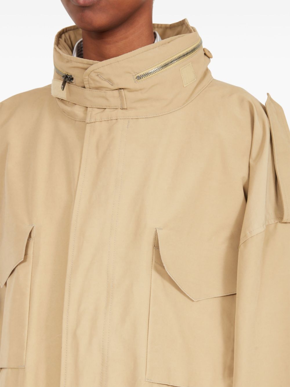 Maison Margiela zip-fastening oversized coat Women