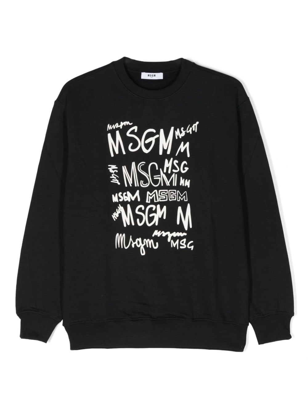 MSGM Kids Felpa con stampa - Nero