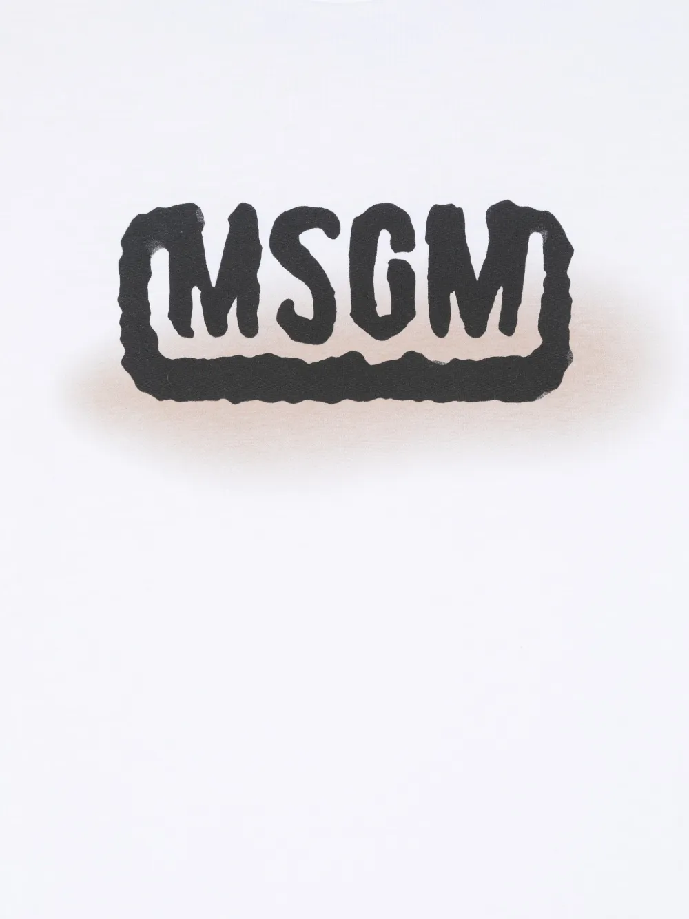MSGM Kids Katoenen T-shirt met logoprint Wit