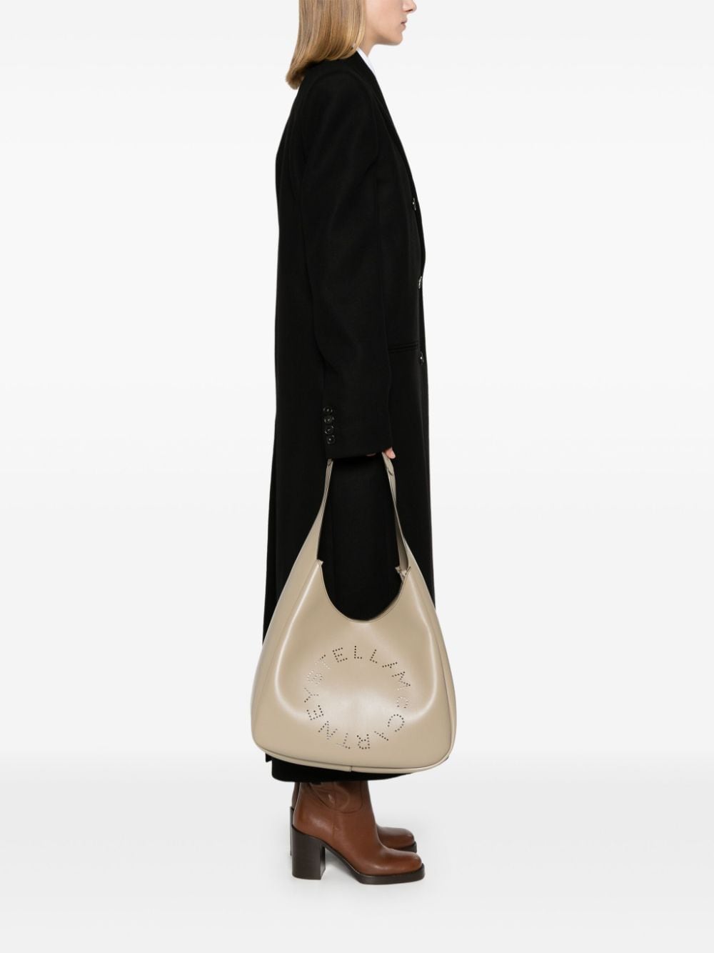 Stella McCartney perforated-logo tote bag - Beige