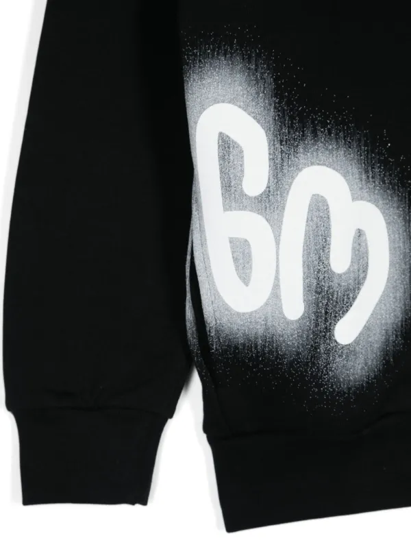 MSGM Kids zip-up logo-print Hoodie | Black | FARFETCH