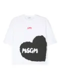 MSGM Kids logo-print cotton T-shirt - White